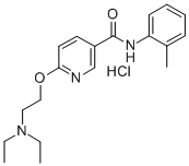 6-(2-Diethylaminoethoxy)-N-(o-tolyl)nicotinamide hydrochloride Struktur