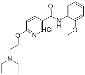 6-(2-Diethylaminoethoxy)-N-(o-methoxyphenyl)nicotinamide hydrochloride Struktur