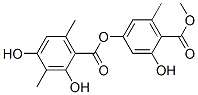 2-Hydroxy-4-[(2,4-dihydroxy-3,6-dimethylbenzoyl)oxy]-6-methylbenzoic acid methyl ester Struktur