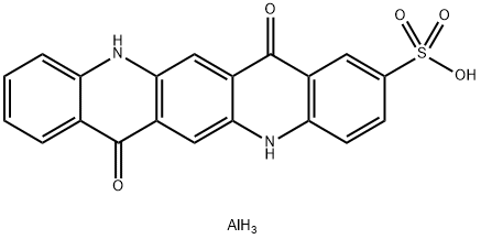 aluminium tris(5,7,12,14-tetrahydro-7,14-dioxoquino[2,3-b]acridine-2-sulphonate) Struktur