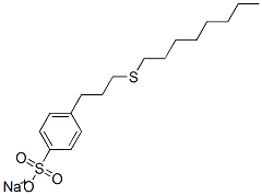 p-[3-(Octylthio)propyl]benzenesulfonic acid sodium salt Struktur