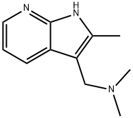 2-DIMETHYL (2-METHYL-1H-PYRROLO[2,3-B]PYRIDINE-3YL METHYL)-AMINE Struktur