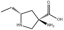 3-Pyrrolidinecarboxylicacid,3-amino-5-ethyl-,(3R-trans)-(9CI) Struktur