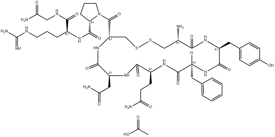 Argpressin acetate Struktur