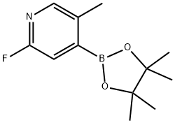 2-FLUORO-5-METHYLPYRIDINE-4-BORONIC ACID PINACOL ESTER Struktur