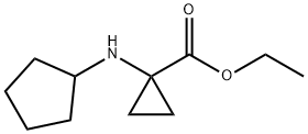 Cyclopropanecarboxylic acid, 1-(cyclopentylamino)-, ethyl ester (9CI) Struktur