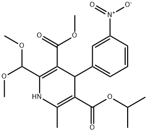 4-(3-Nitrophenyl)-2-dimethoxymethyl-1,4-dihydropyridine-3,5-dicarboxylic Acid 5-Isopropyl Ester 3-Methyl Ester Struktur