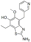 6-Benzothiazolol,  2-amino-7-ethyl-5-methoxy-4-(3-pyridinylmethyl)- Struktur