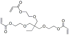 [2-ethyl-2-[[2-[(1-oxoallyl)oxy]ethoxy]methyl]-1,3-propanediyl]bis(oxy-2,1-ethanediyl) diacrylate Struktur