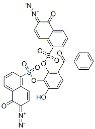 3-benzoyl-6-hydroxy-1,2-phenylene bis(6-diazo-5,6-dihydro-5-oxonaphthalene-1-sulphonate) Struktur