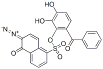 6-benzoyl-2,3-dihydroxyphenyl 6-diazo-5,6-dihydro-5-oxonaphthalene-1-sulphonate Struktur