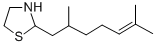 2-(2,6-Dimethyl-5-heptenyl)thiazolidine Struktur