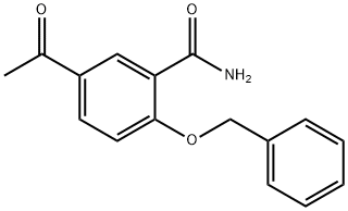 5-acetyl-2-(phenylmethoxy)benzamide Struktur