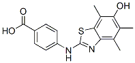 Benzoic  acid,  4-[(6-hydroxy-4,5,7-trimethyl-2-benzothiazolyl)amino]- Struktur