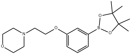 4-(2-(3-(4,4,5,5-Tetramethyl-1,3,2-dioxaborolan-2-yl)phenoxy)ethyl)morpholine Struktur