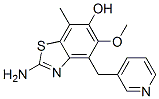 6-Benzothiazolol,  2-amino-5-methoxy-7-methyl-4-(3-pyridinylmethyl)- Struktur