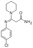 1-Piperidinepropanamide, beta-((4-chlorophenyl)imino)- Struktur