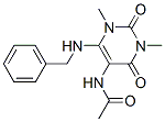 Acetamide,  N-[1,2,3,4-tetrahydro-1,3-dimethyl-2,4-dioxo-6-[(phenylmethyl)amino]-5-pyrimidinyl]- Struktur