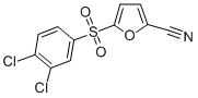 2-Furancarbonitrile, 5-((3,4-dichlorophenyl)sulfonyl)- Struktur