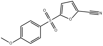 2-Furancarbonitrile, 5-((4-methoxyphenyl)sulfonyl)- Struktur