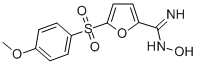 2-Furancarboximidamide, N-hydroxy-5-((4-methoxyphenyl)sulfonyl)- Struktur