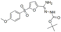 tert-butyl N-[[amino-[5-(4-methoxyphenyl)sulfonyl-2-furyl]methylidene] amino]carbamate Struktur