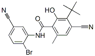 3-tert-butyl-4,5'-dicyano-6-methyl-2'-bromosalicylanilide Struktur