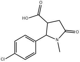 2-(4-CHLORO-PHENYL)-1-METHYL-5-OXO-PYRROLIDINE-3-CARBOXYLIC ACID Struktur