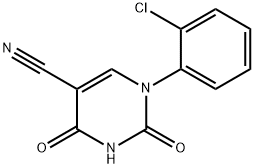 1-(2-CHLOROPHENYL)-2,4-DIOXO-1,2,3,4-TETRAHYDROPYRIMIDINE-5-CARBONITRILE Struktur