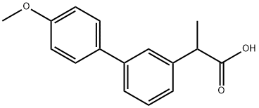 4'-Methoxy-alpha-methyl-3-biphenylacetic acid Struktur