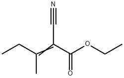 ethyl 2-cyano-3-methylpent-2-ene-1-oate Struktur