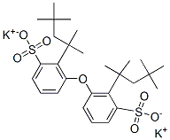 dipotassium oxybis[(1,1,3,3-tetramethylbutyl)benzenesulphonate] Struktur