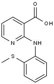 2-(2-Methylsulfanyl-phenylamino)-nicotinic acid Struktur