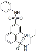 N1-butyl-8-hydroxy-N6-phenylnaphthalene-1,6-disulphonamide Struktur