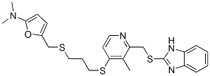 2-Furanamine,  5-[[[3-[[2-[(1H-benzimidazol-2-ylthio)methyl]-3-methyl-4-pyridinyl]thio]propyl]thio]methyl]-N,N-dimethyl- Struktur