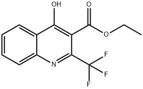 Ethyl 4-hydroxy-2-(trifluoromethyl)quinoline-3-carboxylate Struktur