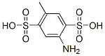 2-amino-5-methylbenzene-1,4-disulfonic acid Struktur