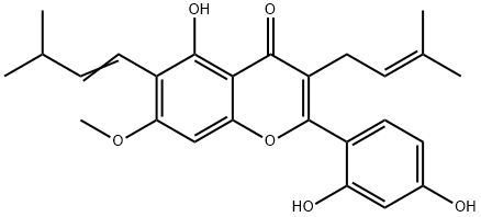 3-(3-メチル-2-ブテニル)-2',4',5-トリヒドロキシ-6-(3-メチル-1-ブテニル)-7-メトキシフラボン