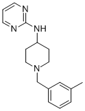 2-Pyrimidinamine, N-(1-((3-methylphenyl)methyl)-4-piperidinyl)- Struktur