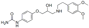 [4-[3-(3,4-Dimethoxyphenethylamino)-2-hydroxypropoxy]phenyl]urea Struktur