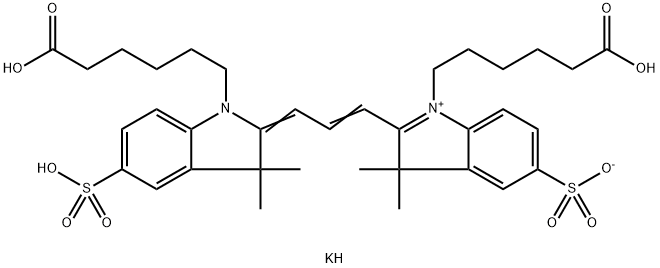 CYANINE 3 BIHEXANOIC ACID DYE, POTASSIUM SALT Struktur