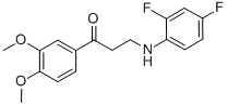 3-(2,4-DIFLUOROANILINO)-1-(3,4-DIMETHOXYPHENYL)-1-PROPANONE Struktur