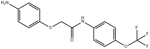 2-[(4-AMINOPHENYL)SULFANYL]-N-[4-(TRIFLUOROMETHOXY)PHENYL]ACETAMIDE Struktur