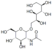 2-acetamido-2-deoxyglucosylgalactitol Struktur