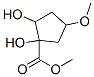 Cyclopentanecarboxylic acid, 1,2-dihydroxy-4-methoxy-, methyl ester (9CI) Struktur