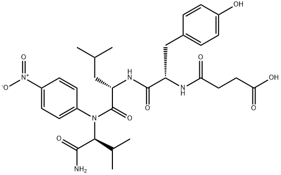 succinyl-tyrosyl-leucyl-valine-4-nitroanilide Struktur