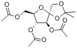 1,2-O-ISOPROPYLIDENE-BETA-D-FRUCTOFURANOSE 3,4,6-TRIACETATE Struktur