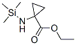 Cyclopropanecarboxylic acid, 1-[(trimethylsilyl)amino]-, ethyl ester (9CI) Struktur