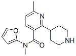 3-Pyridinecarboxamide,  N-2-furanyl-N,6-dimethyl-2-(4-piperidinyl)- Struktur