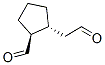 Cyclopentaneacetaldehyde, 2-formyl-, (1R,2S)- (9CI) Struktur